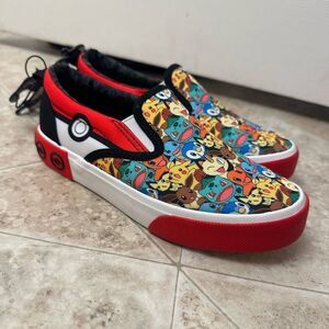 Kids Pokemon Slip On Sneakers Size 4